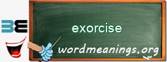 WordMeaning blackboard for exorcise